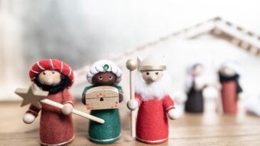 What is Epiphany? Pictured: a toy manger featuring the three wise men