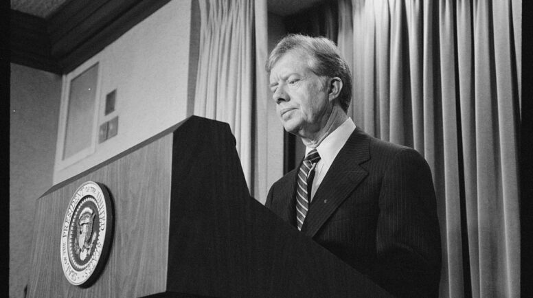 jimmy carter elegy President Jimmy Carter announces new sanctions against Iran in retaliation for taking U.S. hostages.