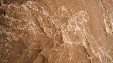 churning muddy water