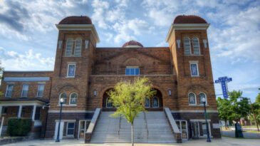 Birmingham, Alabama, USA - April 26, 2012: 16th Street Baptist Church is now a National Historic Landmark and civil rights icon. The church is known for the tragic racially motivated bombing in 1963.