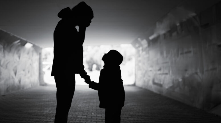 Family divorce, death and hardship, hopelessnes concept.