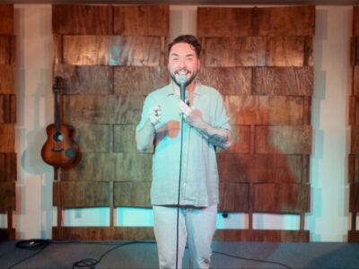 Jake Haber preaching at Aldea