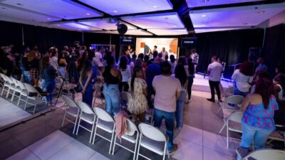 Musicians start a service at Heartway spiritual community