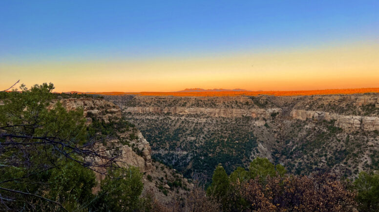 Beautiful cliffs at Sunset, Mesa Verde National Park, Colorado