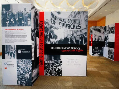 Presbyterian Historical Society grant from Lilly Endowment Inc. in 2024 allowed PHS to create a prototype traveling exhibit titled “Faith & Justice in the 1960s: Religious News Service Covers Civil Rights.” (Contributed photo)