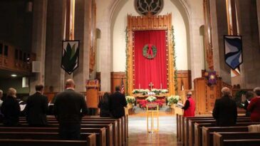 Faith Communities and Mental Health During the Holidays. Image of a sanctuary.