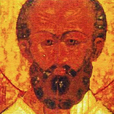 An ancient picture of Jesus.