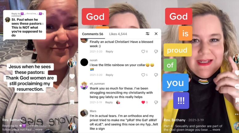 Screenshots from Rev. Bethany's videos on social media.