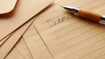 A pen and a piece of paper