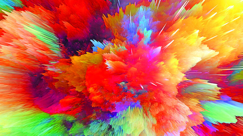 multicolored colorful vivid color abstract background by computer graphic image