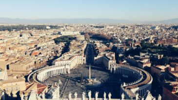 aerial view of Vatican City