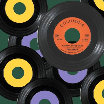 records, including "Blowing in the Wind"