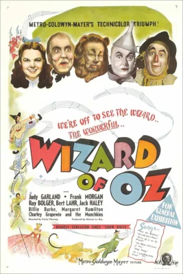 A movie poster for the Wizard of Oz