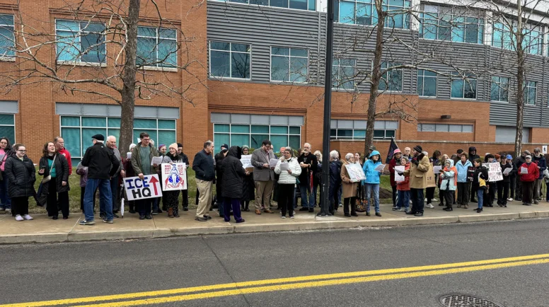 People line the streets in Pittsburgh