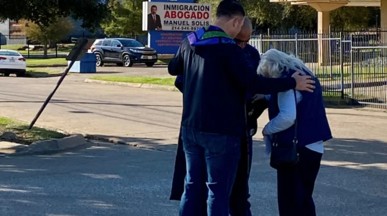 Members of CLEAR (Clergy League for Emergency Action and Response) in Dallas-Fort Worth maintain, a prayer vigil on Monday mornings.