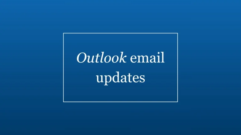 outlook email updates