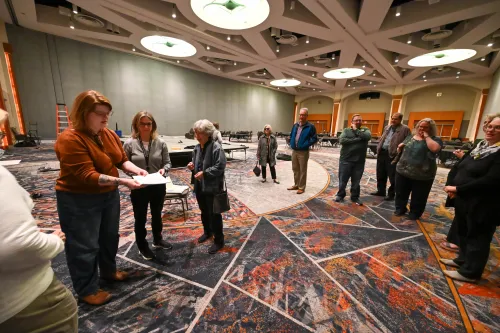 Presbyterians tour the Baird Center