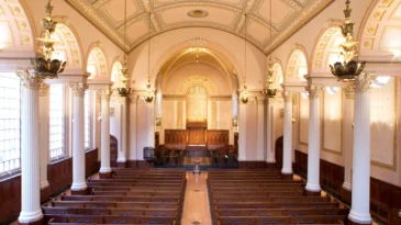 Brick church sanctuary