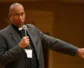 The Rev. Jimmie Hawkins speaking publicly.