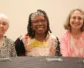Blanca Estrella Otaño-Rivera, Selma Jackson and Adele Langworthy (from left) pictured smiling together at the Women of Faith Breakfast