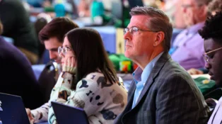 Commissioners listen and reflect on the business presented at the General Assembly.