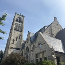Outside of the historical building of Immanuel Presbyterian Church