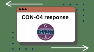 "CON-04 response" with the Presbyterian Outlook GA227 logo