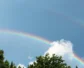A rainbow in the sky symbolizing God's covenant with Abraham.