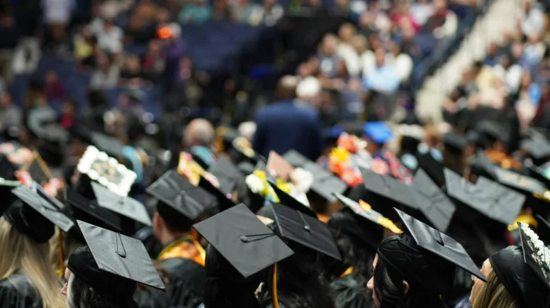 Black Cap and Gown Graduation