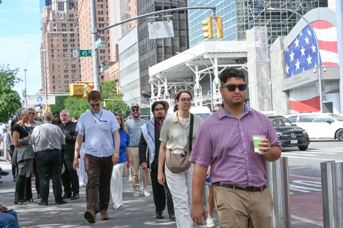 A group of Presbyterian young adults led a prayer walk during the United Nations' High-level Political Forum on Sustainable Development