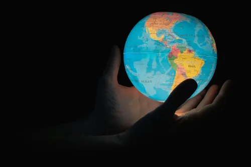 A light up globe