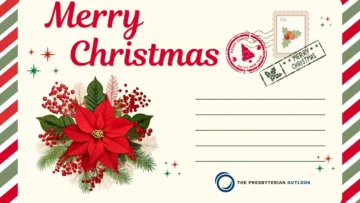 Poinsettia Christmas gift card