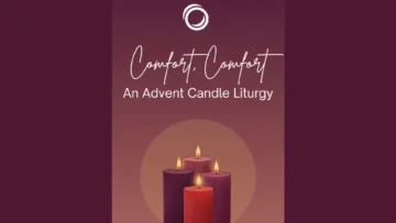 graphic with four advent candles