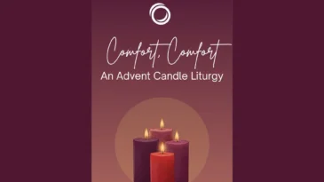 graphic with four advent candles