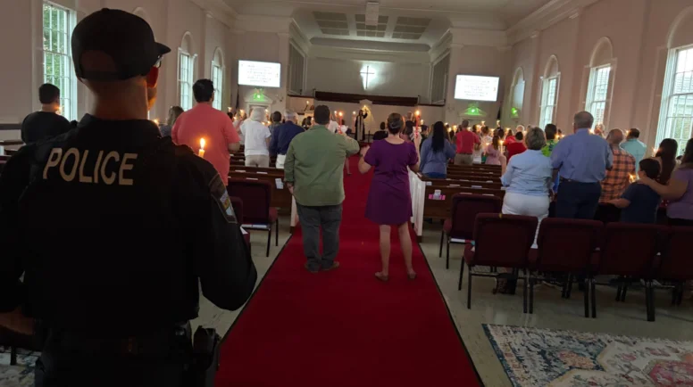 The Peace and Comfort service at Westminster Presbyterian Church in honor of the shooting at Westwood Hills Elementary School